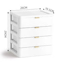 Modern white desktop organizer drawer with gold handles bedroom rack