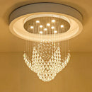 Modern white diamond crystal chandelier living room led light