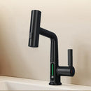 Modern white digital display basin faucet bathroom showerhead