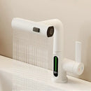 Modern white digital display basin faucet bathroom showerhead