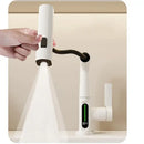 Modern white digital display basin faucet bathroom showerhead