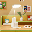Modern white dimmable led desk lamp with pen holder for bedroom