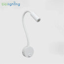 Modern white dimmable led wall sconce reading light – bedroom