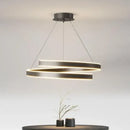 Modern white dimmable metal acrylic pendant ring light dining room