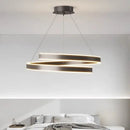 Modern white dimmable metal acrylic pendant ring light dining room