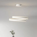 Modern white dimmable metal acrylic pendant ring light dining room