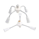 Modern white e27 socket splitter with flexible arms for living room