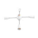 Modern white e27 socket splitter with flexible arms for living room