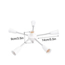 Modern white e27 socket splitter with flexible arms for living room