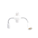Modern white e27 socket splitter with flexible arms for living room