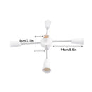 Modern white e27 socket splitter with flexible arms for living room