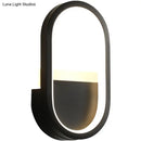 Modern white elliptical led wall lamp bedroom sconce