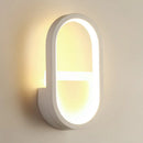 Modern white elliptical led wall lamp bedroom sconce
