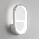 Modern white elliptical led wall lamp bedroom sconce