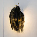 Modern white feather metal wall sconce bedroom lighting