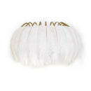Modern white feather metal wall sconce bedroom lighting