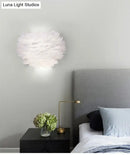 DecorBites™ Modern Feather Wall Lamp: Stylish Ambient Lighting for Living Room & Bedroom Decor