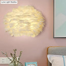 White Feather Wall Lamp