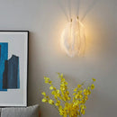 Modern white feather wall sconce – bedroom single bulb light