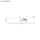 Modern white finish led wall light bathroom sconce