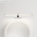 Modern white finish led wall light bathroom sconce