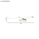 Modern white finish led wall light bathroom sconce