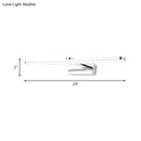 Modern white finish led wall light bathroom sconce