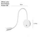 Modern white flexible led wall spot light bedroom reading lamp