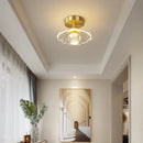 Modern white flower led ceiling lamp bedroom crystal decor