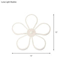 Modern white flower wall mounted led lamp dining room fixture