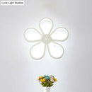 Modern white flower wall mounted led lamp dining room fixture