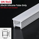 Modern white flowing led strip light living room wall decor