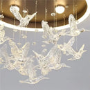 Modern white flying bird ceiling light for kids bedroom
