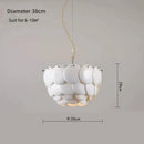 Modern white french ceramic chandelier living room pendant light