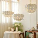 Modern white french ceramic chandelier living room pendant light