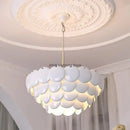 Modern white french ceramic chandelier living room pendant light