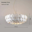 Modern white french ceramic chandelier living room pendant light