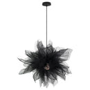 Modern white gauze flower pendant light bedroom chandelier