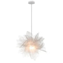Modern white gauze flower pendant light bedroom chandelier