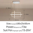 Modern white geometric aluminum pendant lights for dining room