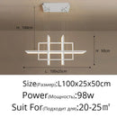 Modern white geometric aluminum pendant lights for dining room