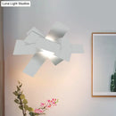 Modern white geometric ceiling light bedroom 110v-120v bulb base