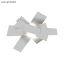 Modern white geometric ceiling light bedroom 110v-120v bulb base