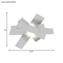 Modern white geometric ceiling light bedroom 110v-120v bulb base