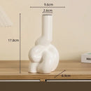 Modern white geometric ceramic candle holders living room decor