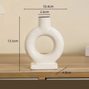 Modern white geometric ceramic candle holders living room decor