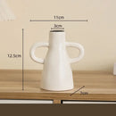 Modern white geometric ceramic candle holders living room decor