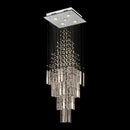 Modern white geometric crystal ceiling chandelier living room light
