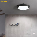 Modern white geometric led ceiling lamp living room angular light
