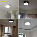 Modern white geometric led ceiling lamp living room angular light